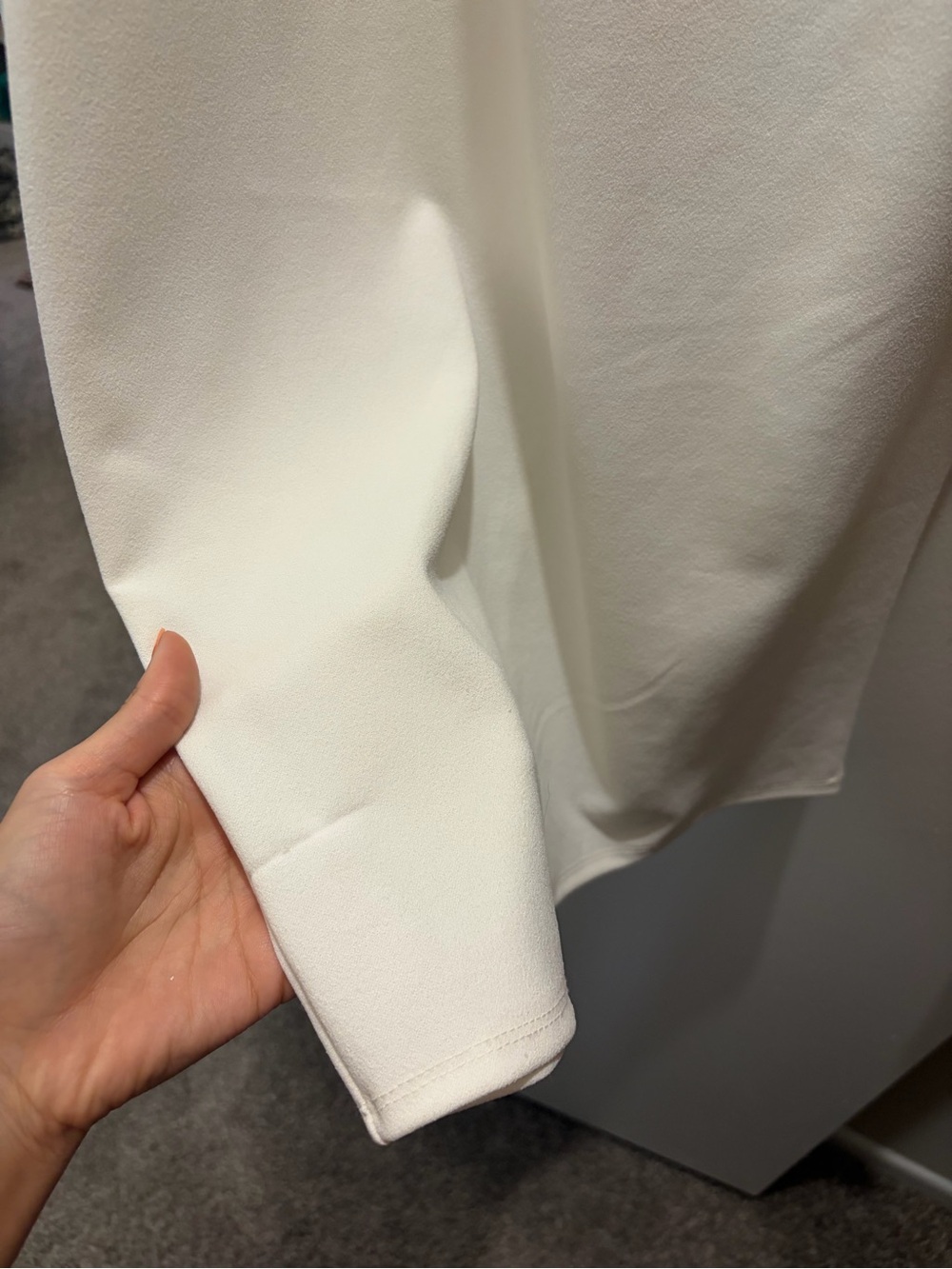 Francesca's Collections Cream Off-Shoulder Ruffle Midi Dress - Picture 3 of 3